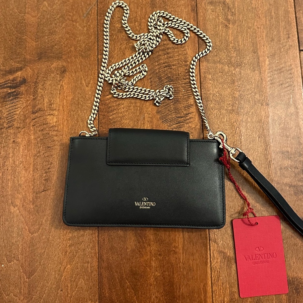Valentino Garavani VLogo WOC Wallet on a Chain Crossbody Purse Wristlet Clutch - Picture 3 of 16